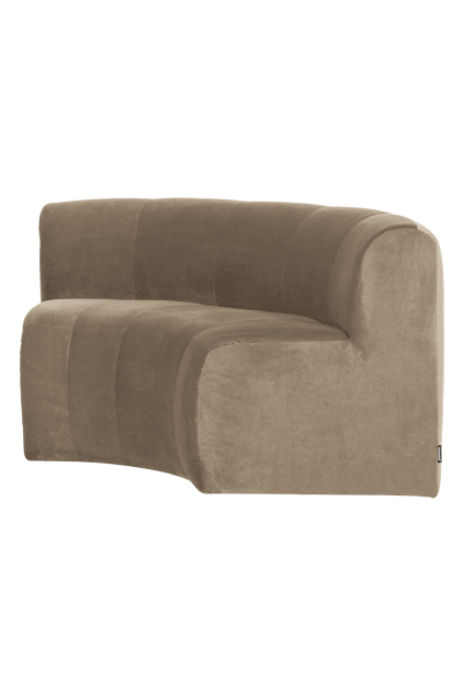 378036 VK 02 VS WP Mojo Base eetbank hoek rug velvet khaki FA