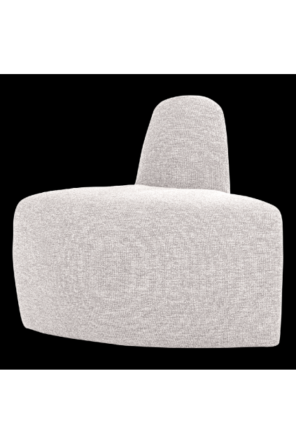 378035 CM 02 VS WP Mojo base eetbank hoek rond rugleuning boucle ecru melange FA