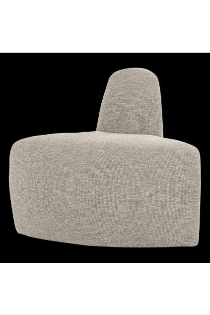 378035 EM 02 VS WP Mojo base eetbank hoek rond rugleuning boucle beige melange FA