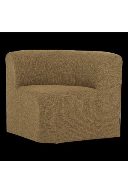 378034 GM 02 VS WP Mojo base eetbank hoek met rugleuning boucle geel bruin melange FA