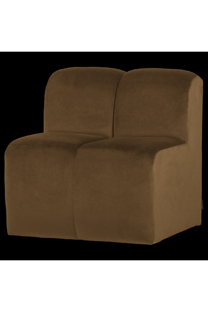 378519 VH 02 VS WP Mojo eetbank 84cm met rugleuning velvet honinggeel FA