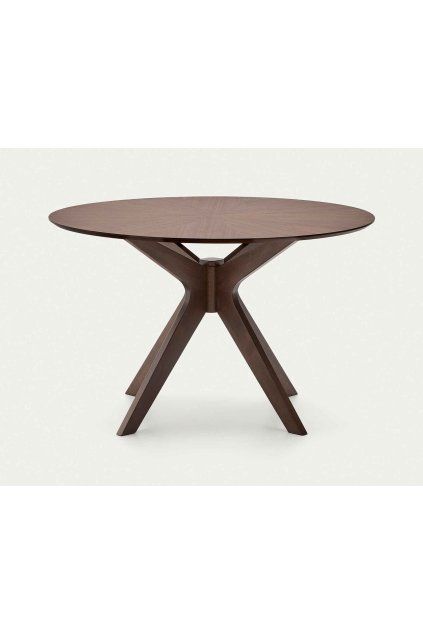 naanim walnut round jedalensky stol