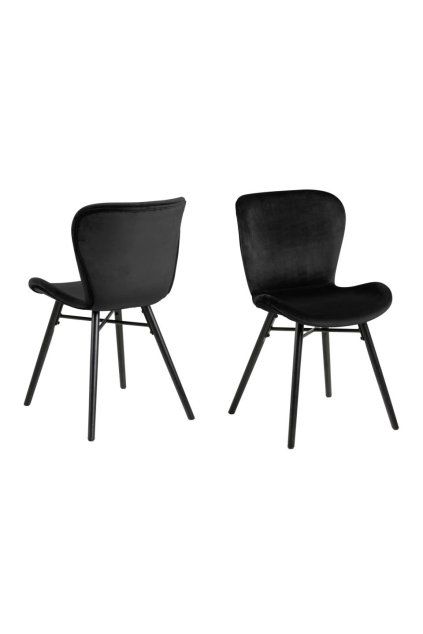 actona batilda velvet black stolicka