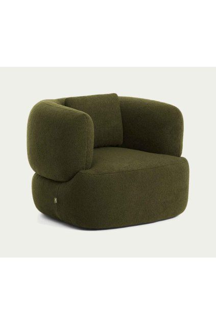 martina boucle green otocne kreslo