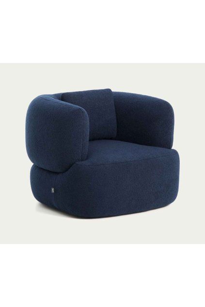 martina boucle navy otocne kreslo