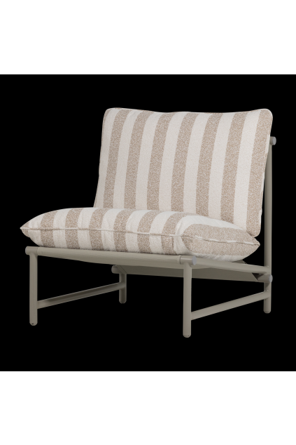 377709 S 01 VS WO Elvo tuin loungestoel aluminium streep wit zand FA