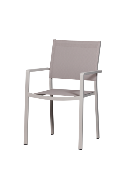 500013 Z 2 500013 Z 02 VS EXT Fowl eetstoel aluminium textileen zand SA