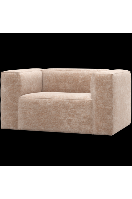 377316 VN 01 VS ES Bean fauteuil chenille velvet naturel F1