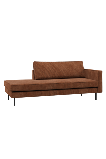 800746 R 01 VS WP Rodeo daybed rechts ribstof roestbruin F1