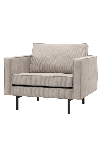 800541 E 01 VS WP Rodeo fauteuil ribstof ecru F1