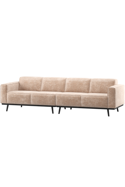 378657 VN 01 VS Statement 4 zits bank 280cm chenille velvet naturel F1