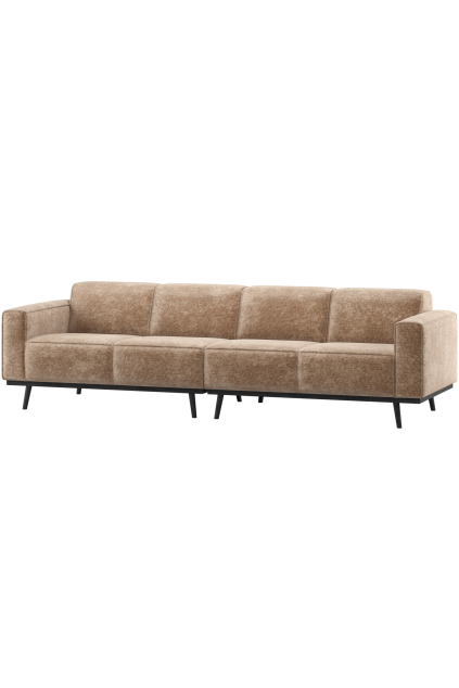 378657 VT 01 VS Statement 4 zits bank 280cm chenille velvet taupe F1