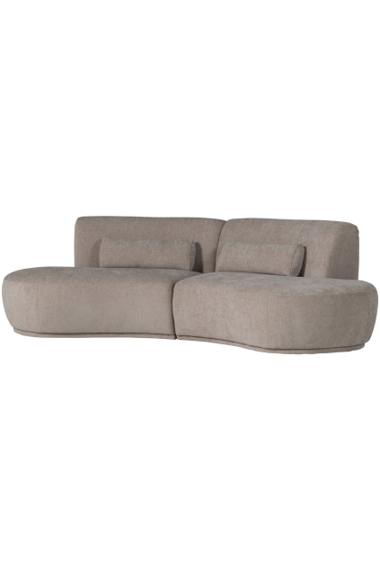 377654 VZ 01 VS ES Batavier half ronde bank 4 zits velvet melange zand FA