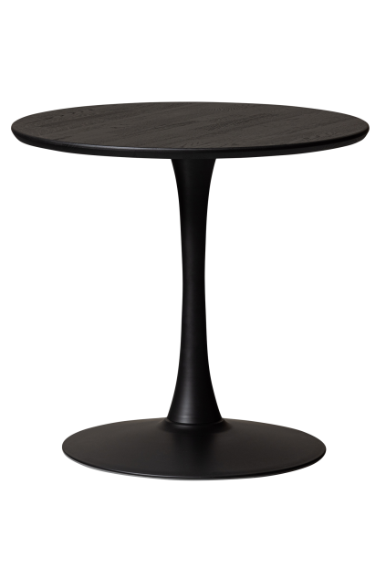 TB RO VL24 0790 377344 01 VS FA Tafelblad rond vingerlas O80cm blacknight Bistro trompetvoet