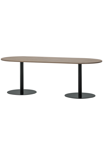 TB OV VL24 2190x0890 373260 02 VS FA Tafelblad ovaal vingerlas 220x90cm pebble grey Tablo ronde poot