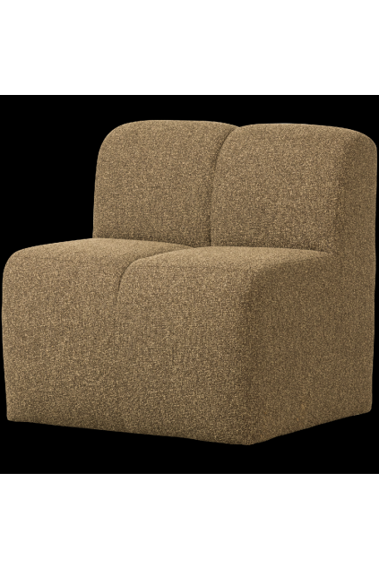 377519 GM 01 VS WE Mojo eetbankje 84cm met rugleuning boucle geel bruin melange FA