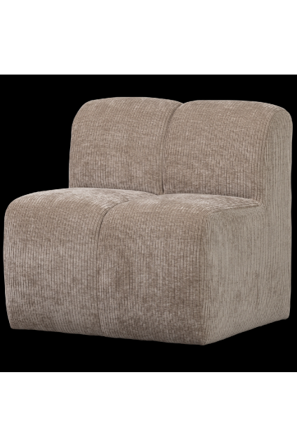 377519 D 01 VS WE Mojo eetbankje 84cm rugleuning ribstof donkerzand FA