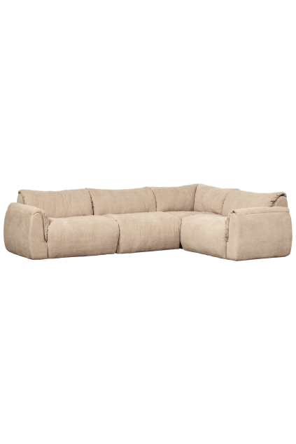 377529 SN 01 VS WE Baggy hoekbank rechts geweven chenille zand FA PS