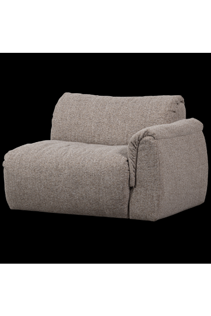 377522 BM 01 VS WE Baggy 1 zits met arm rechts geweven stof bruin melange FA