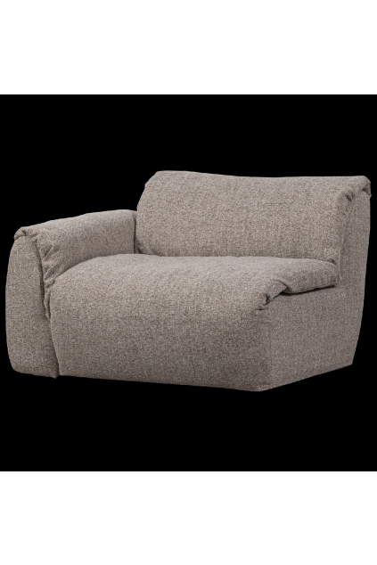 377521 BM 01 VS WE Baggy 1 zits met arm links geweven stof bruin melange FA