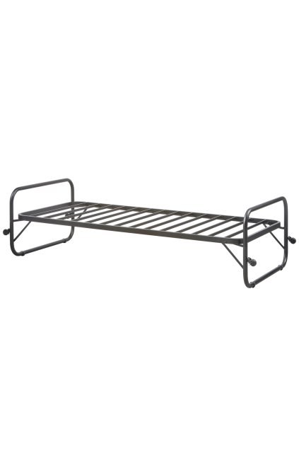 374065 Z 02 VS FA Lucy eenpersoons onderschuifbed metaal zwart 90x200cm SA