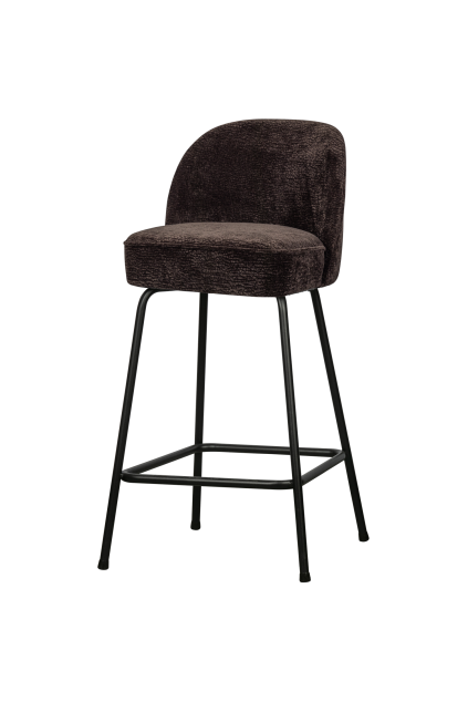 800294 DB 02 VS BP Vogue barstoel 65cm 3D chenille donker bruin SA