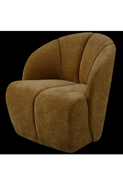 377463 H 02 VS WE Mojo draaifauteuil geweven ribstof honing geel SA