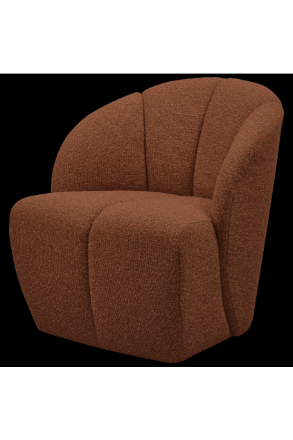 377463 RM 02 VS WE Mojo draaifauteuil boucle roest bruin melange SA