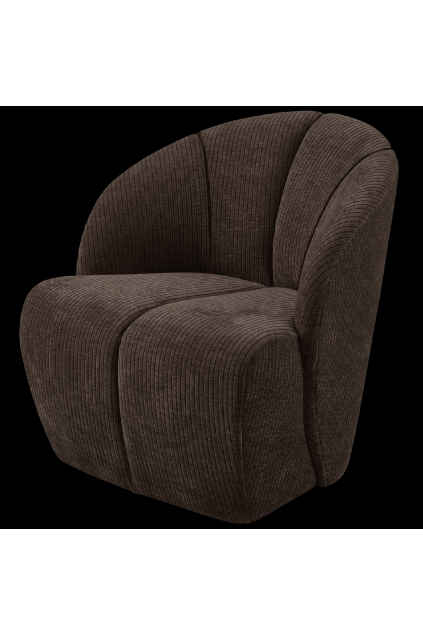 377463 B 02 VS WE Mojo draaifauteuil geweven ribstof bruin SA