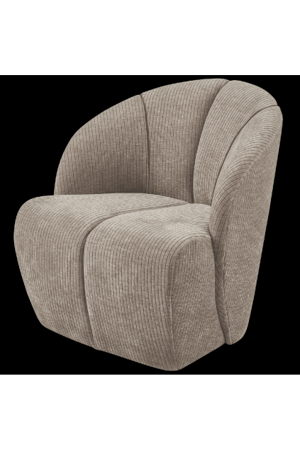 377463 D 02 VS WE Mojo draaifauteuil geweven ribstof donker zand SA
