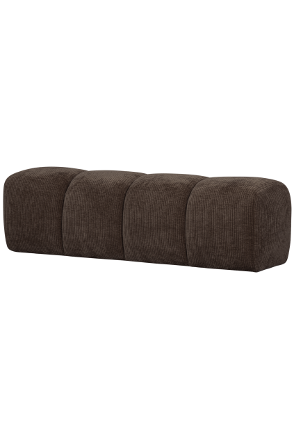 377461 B 02 VS WE Mojo bankje 160cm geweven ribstof bruin SA