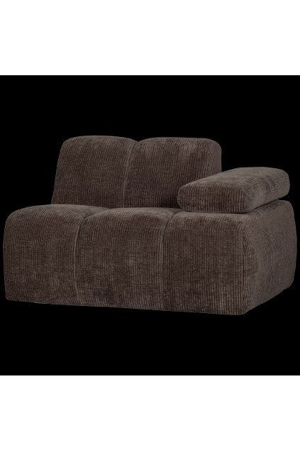377453 B 02 VS WE Mojo 1 zits met arm rechts geweven ribstof bruin SA