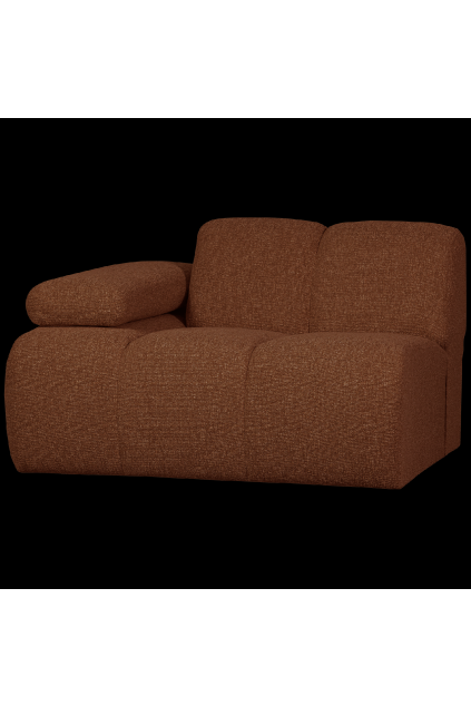 377452 RM 02 VS WE Mojo 1 zits met arm links boucle roest bruin melange SA