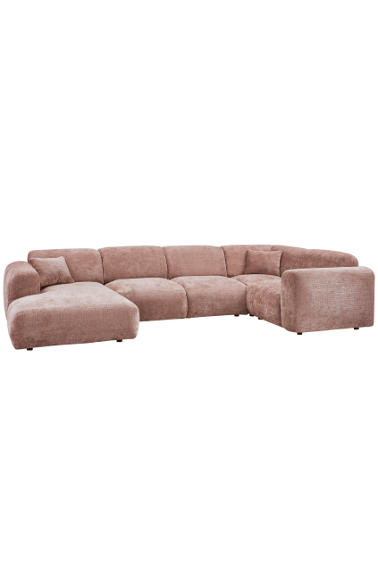 375075 T 02 VS WE Cloud hoekbank rechts geweven chenille taupe SA