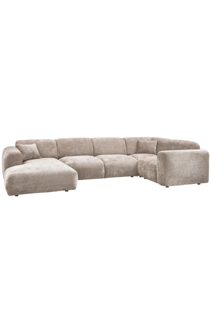 375075 N 02 VS WE Cloud hoekbank rechts geweven chenille naturel SA