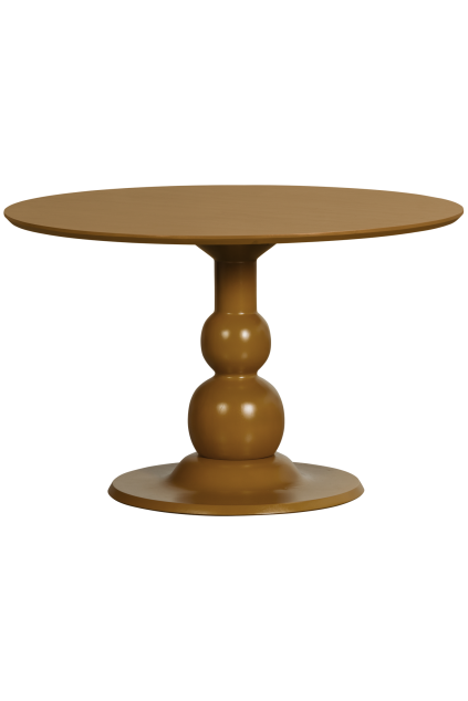 800014 H 01 VS WE Blanco eettafel O120cm mango hout honey yellow