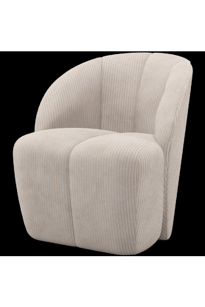 377463 E 01 VS WP Mojo draaifauteuil ribstof ecru F1