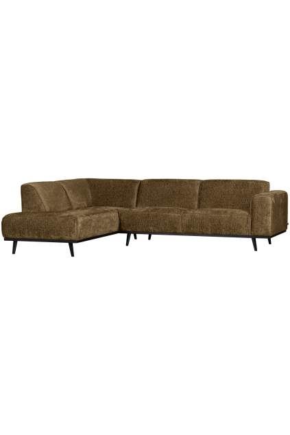 378652 BR 02 VS BP Statement hoekbank rechts structure velvet brass SA
