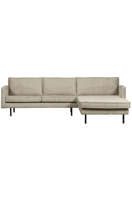 800902 WH 01 VS WH Rodeo chaise longue rechts structure velvet wheatfield