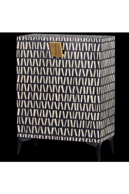 373948 Z 02 VS WE Menne opbergkast bone inlay zwart wit SA