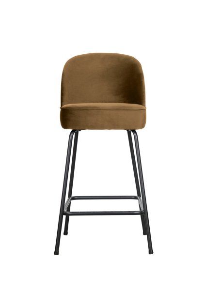 800294 G 01 VS BP Vogue barstoel 65 cm fluweel honing geel PS EA