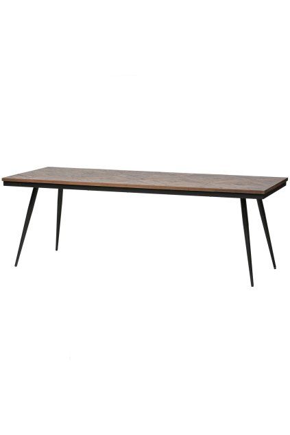 800951 N 02 VS BP Rhombic eettafel 220x90cm hout metaal EA