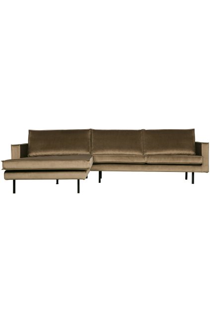 800905 12 01 VS BP Rodeo chaise longue links velvet taupe EA