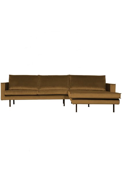 800902 14 01 VS BP Rodeo chaise longue rechts velvet honing geel EA