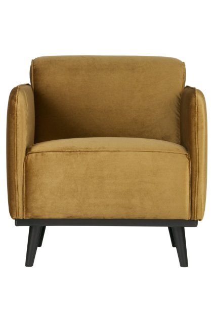 378670 14 01 VS BP Statement fauteuil met arm fluweel honing geel EA