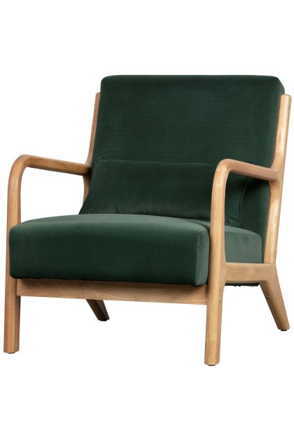 373811 F 01 VS FA Mark fauteuil fluweel flesgroen EA
