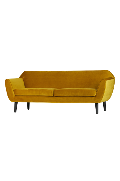 340451 O 02 VS Rocco bank 187cm velvet okergeel FA
