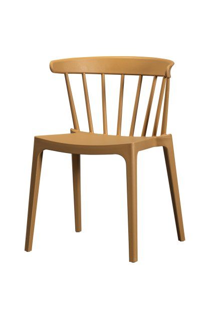 378634 CM 02 VS FA Bliss tuinstoel met spijlen wood fiber caramel melange SA