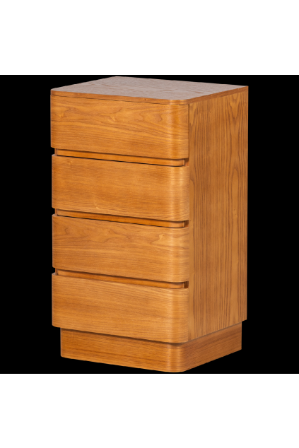 377788 B 01 VS ES Fejo ladekast nachtkastje 4 lades MDF bruin fsc FA