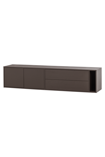 400521 MI 02 VS VT Settle down tv meubel 200cm grenen middenbruin FA